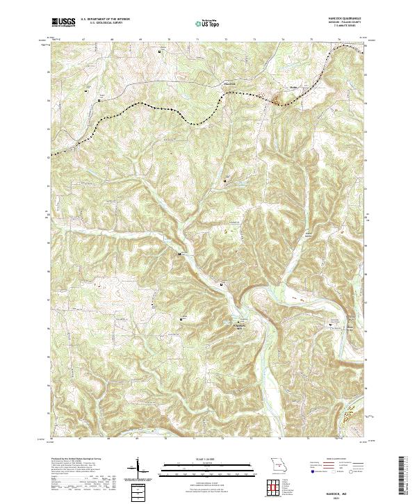 Hancock, MO — USGS 7.5-minute topo (2021)