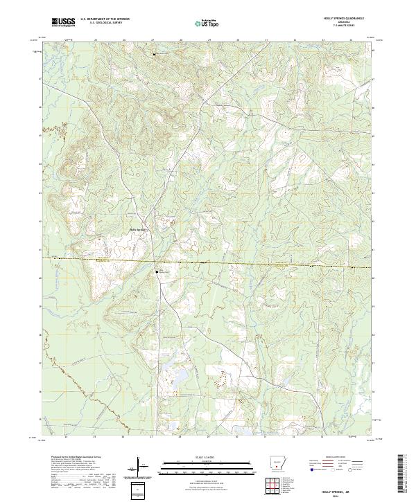 Holly Springs, AR — USGS 7.5-minute topo (2024)