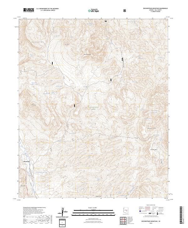 Rockinstraw Mountain, AZ — USGS 7.5-minute topo (2023)