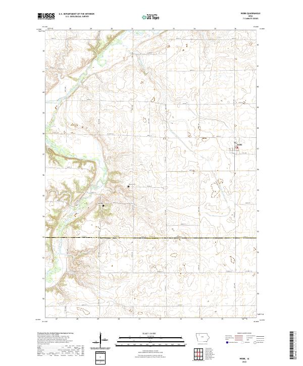 Webb, IA — USGS 7.5-minute topo (2022)