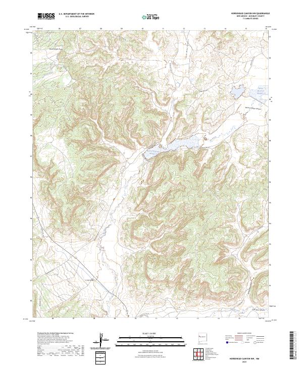 Horsehead Canyon NW, NM — USGS 7.5-minute topo (2023)