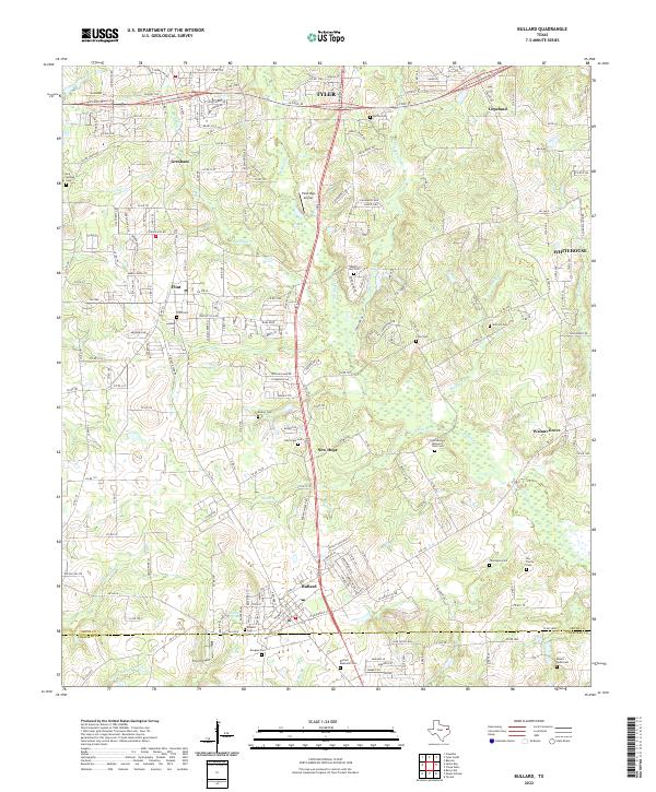 Bullard, TX — USGS 7.5-minute topo (2022)