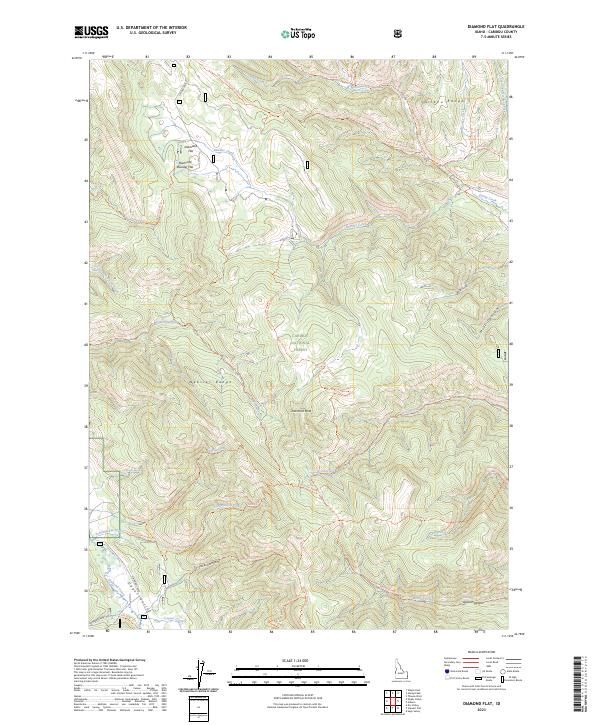 Diamond Flat, ID — USGS 7.5-minute topo (2023)