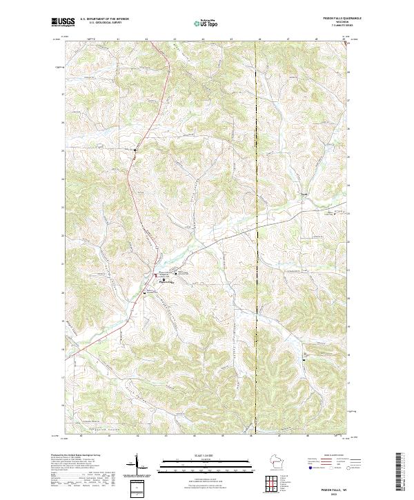 Pigeon Falls, WI — USGS 7.5-minute topo (2022)