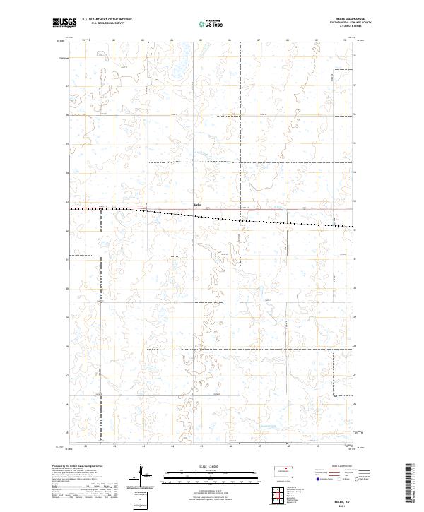 Beebe, SD — USGS 7.5-minute topo (2021)