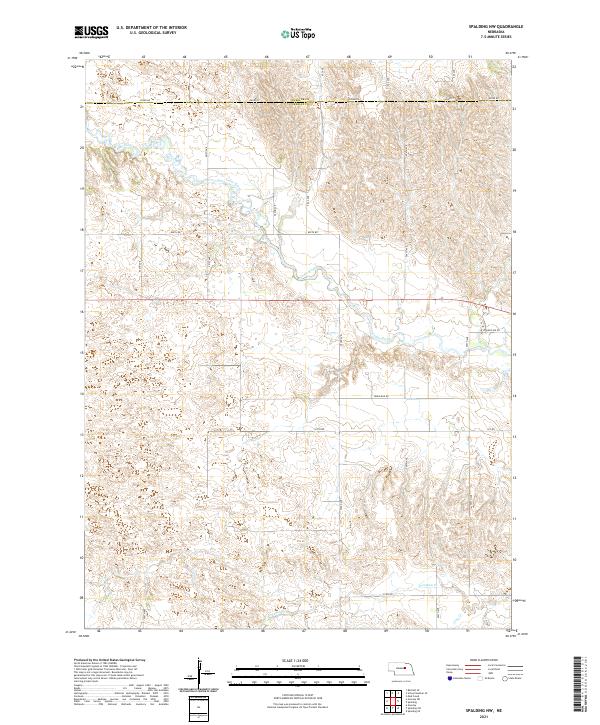 Spalding NW, NE — USGS 7.5-minute topo (2021)