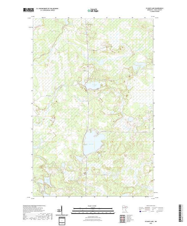 O'Leary Lake, MN — USGS 7.5-minute topo (2022)