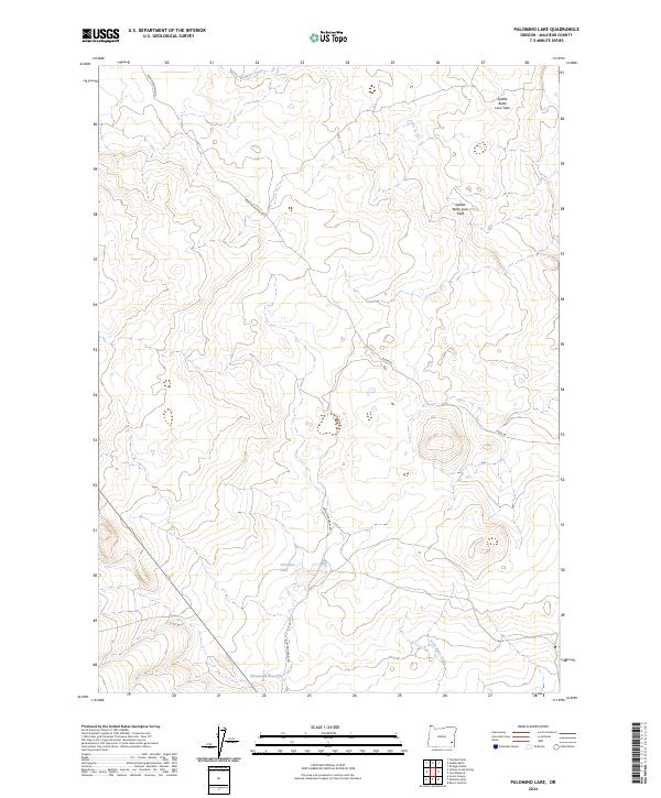 Palomino Lake, OR — USGS 7.5-minute topo (2024)