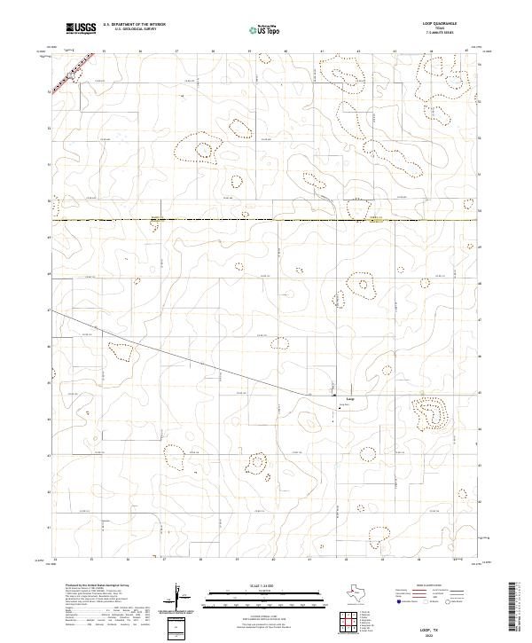 Loop, TX — USGS 7.5-minute topo (2022)