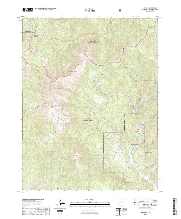 Bonanza, CO — USGS 7.5-minute topo (2022)