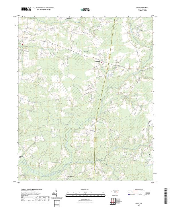 Lyman, NC — USGS 7.5-minute topo (2022)