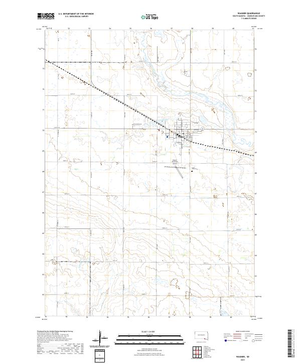 Wagner, SD — USGS 7.5-minute topo (2021)