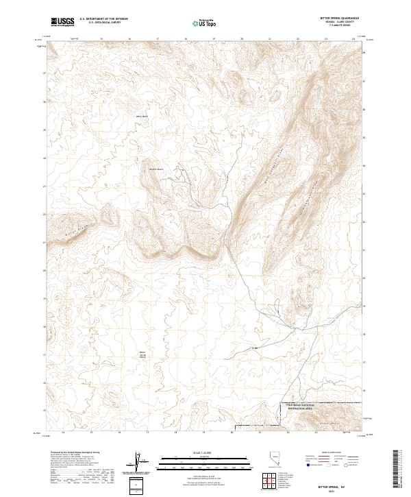 Bitter Spring, NV — USGS 7.5-minute topo (2021)