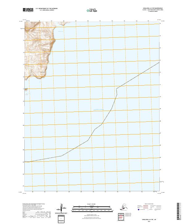 Unalaska A-4 SW, AK — USGS 7.5-minute topo (2021)