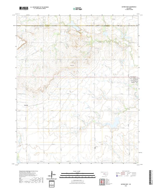 Gotebo West, OK — USGS 7.5-minute topo (2022)