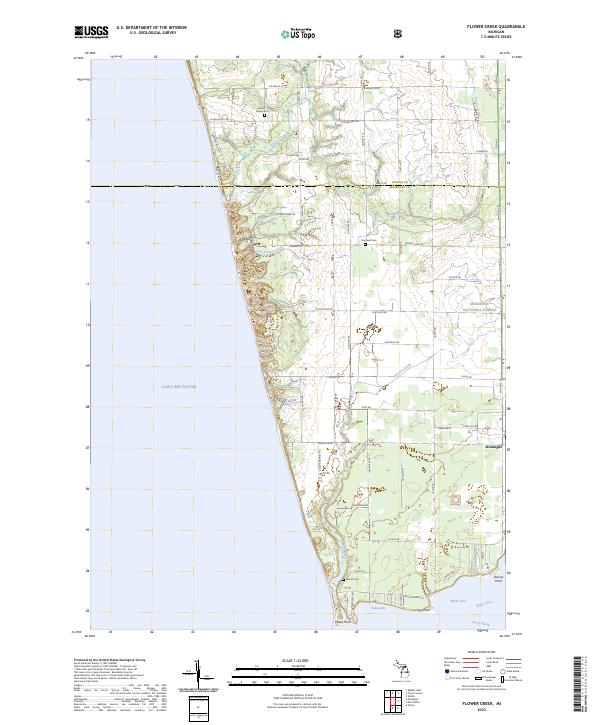 Flower Creek, MI — USGS 7.5-minute topo (2023)