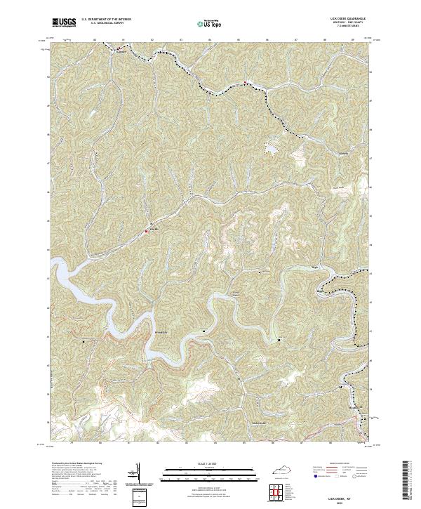 Lick Creek, KY — USGS 7.5-minute topo (2022)