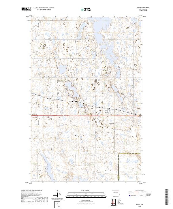 Doyon, ND — USGS 7.5-minute topo (2024)