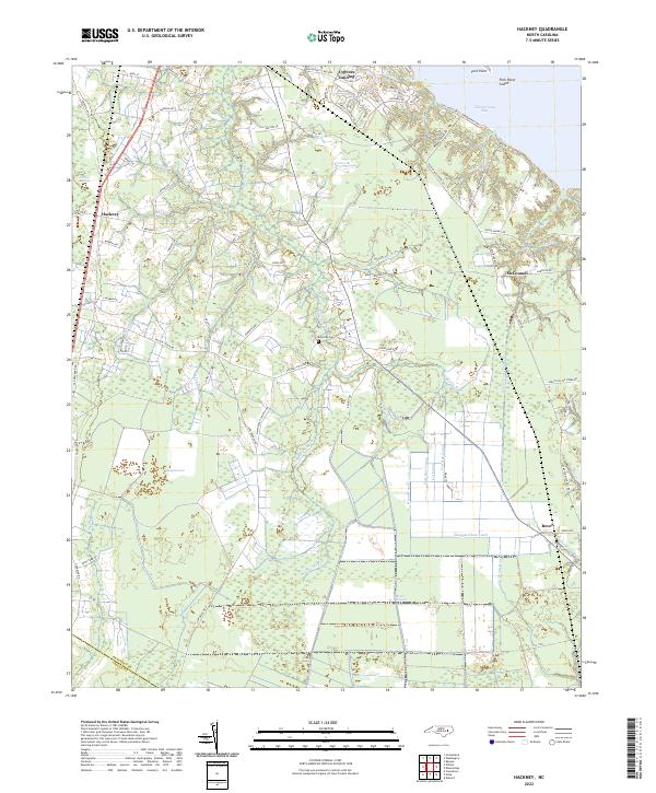 Hackney, NC — USGS 7.5-minute topo (2022)