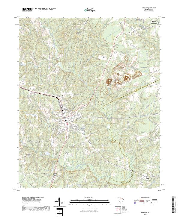 Kershaw, SC — USGS 7.5-minute topo (2024)