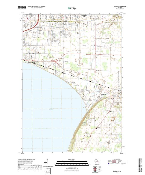 Sherwood, WI — USGS 7.5-minute topo (2022)