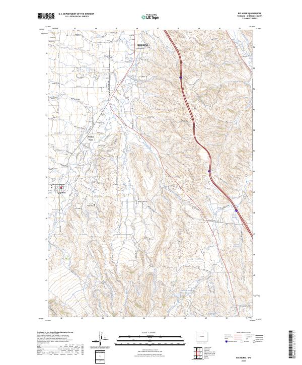 Big Horn, WY — USGS 7.5-minute topo (2023)
