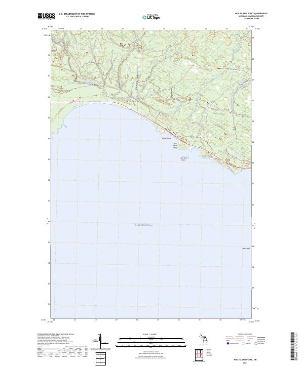 Hog Island Point, MI — USGS 7.5-minute topo (2023)