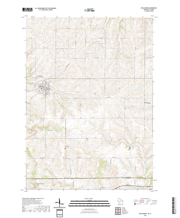 Shullsburg, WI-IL — USGS 7.5-minute topo (2022)