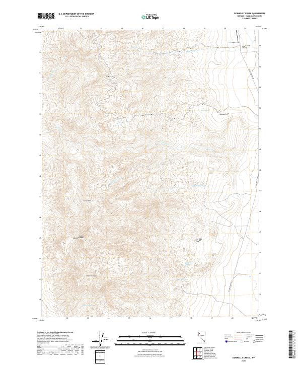 Donnelly Creek, NV — USGS 7.5-minute topo (2021)