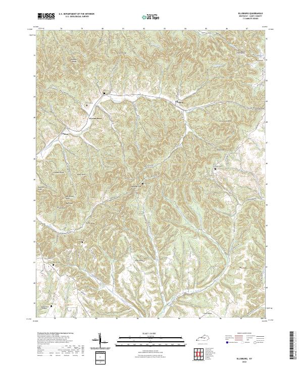 Ellisburg, KY — USGS 7.5-minute topo (2022)