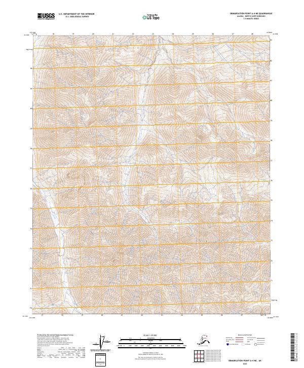 Demarcation Point A-4 NE, AK — USGS 7.5-minute topo (2023)