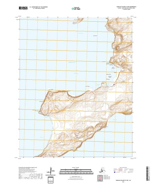 Samalga Island D-3 NW, AK — USGS 7.5-minute topo (2021)