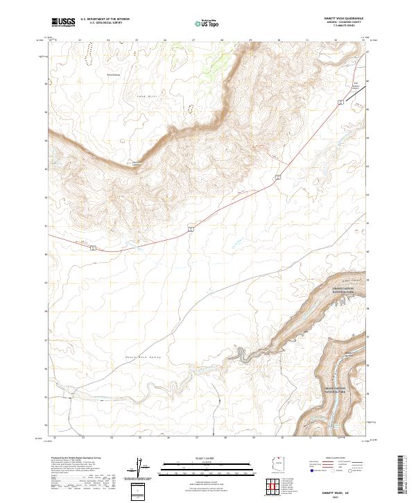 Emmett Wash, AZ — USGS 7.5-minute topo (2021)