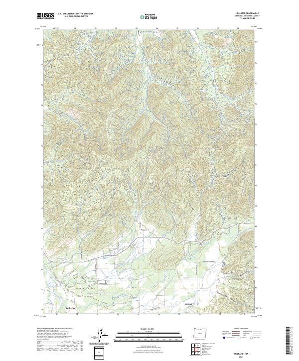 Holland, OR — USGS 7.5-minute topo (2023)