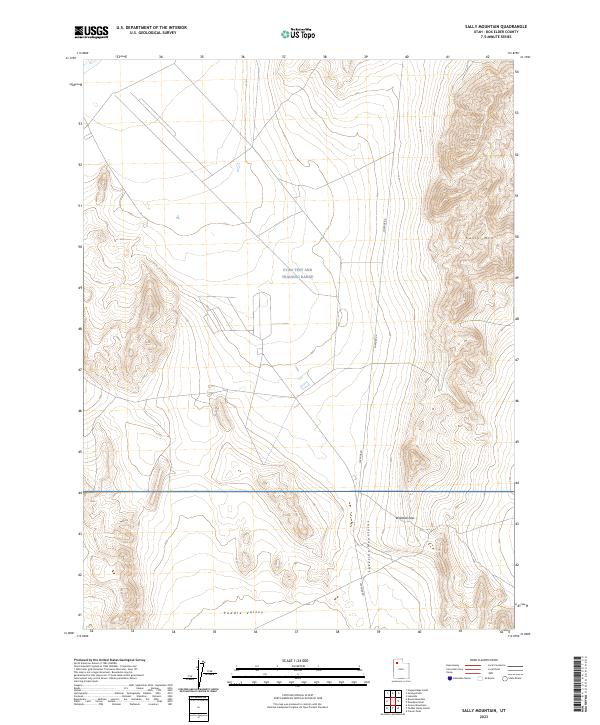 Sally Mountain, UT — USGS 7.5-minute topo (2023)