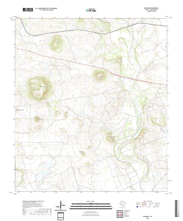 Hacienda, TX — USGS 7.5-minute topo (2022)