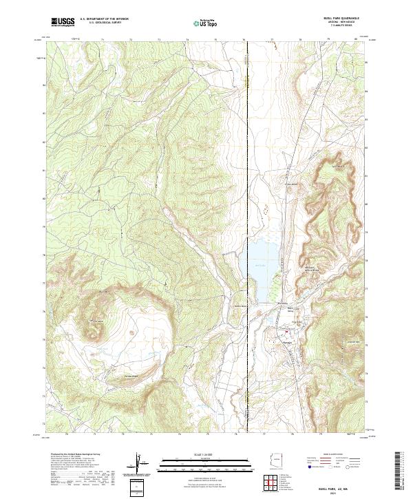 Buell Park, AZ-NM — USGS 7.5-minute topo (2021)