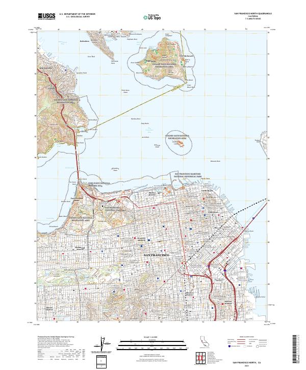 San Francisco North, CA — USGS 7.5-minute topo (2021)