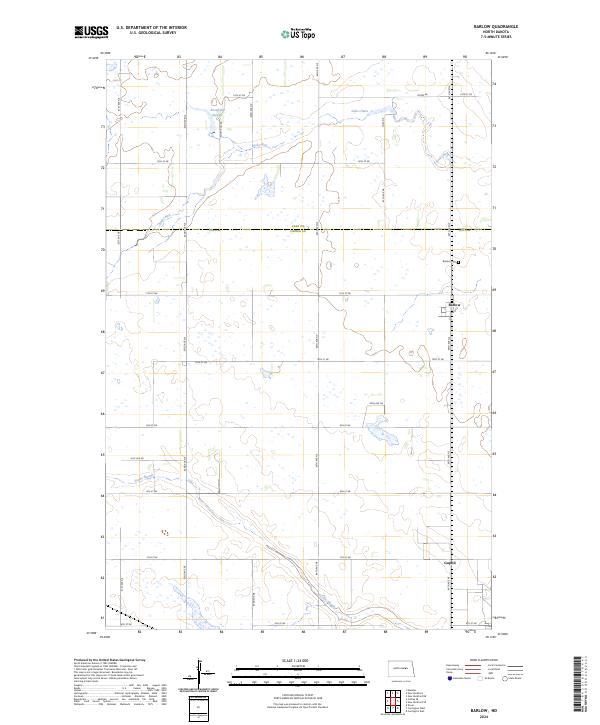 Barlow, ND — USGS 7.5-minute topo (2024)