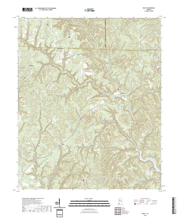 Wiley, AL — USGS 7.5-minute topo (2024)