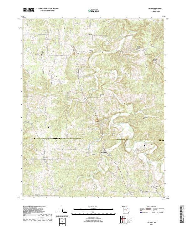 Lecoma, MO — USGS 7.5-minute topo (2021)