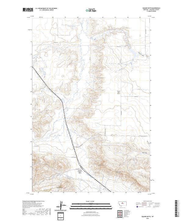 Square Butte, MT — USGS 7.5-minute topo (2024)