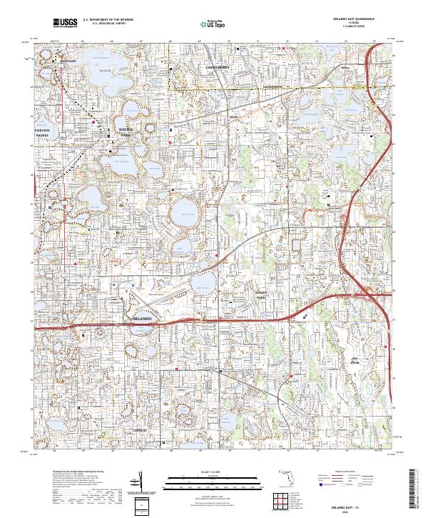 Orlando East, FL — USGS 7.5-minute topo (2024)