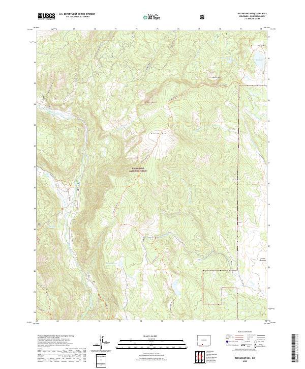 Red Mountain, CO — USGS 7.5-minute topo (2022)