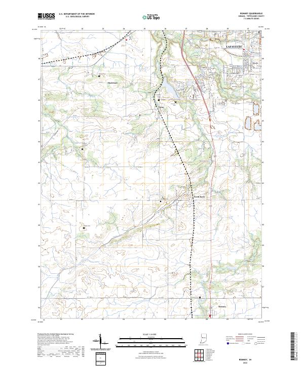 Romney, IN — USGS 7.5-minute topo (2022)