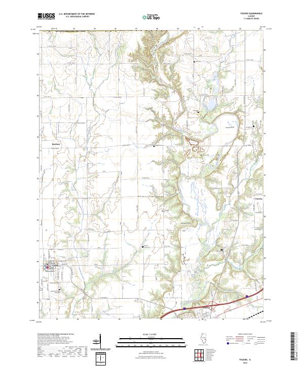 Toledo, IL — USGS 7.5-minute topo (2024)