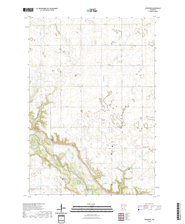 Vicksburg, MN — USGS 7.5-minute topo (2022)