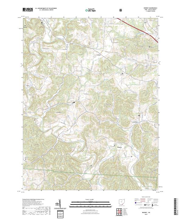 Rodney, OH — USGS 7.5-minute topo (2023)