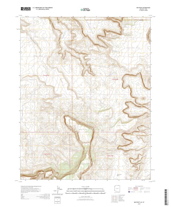 Big Point, AZ-UT — USGS 7.5-minute topo (2026)