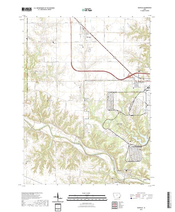 Danville, IA — USGS 7.5-minute topo (2022)
